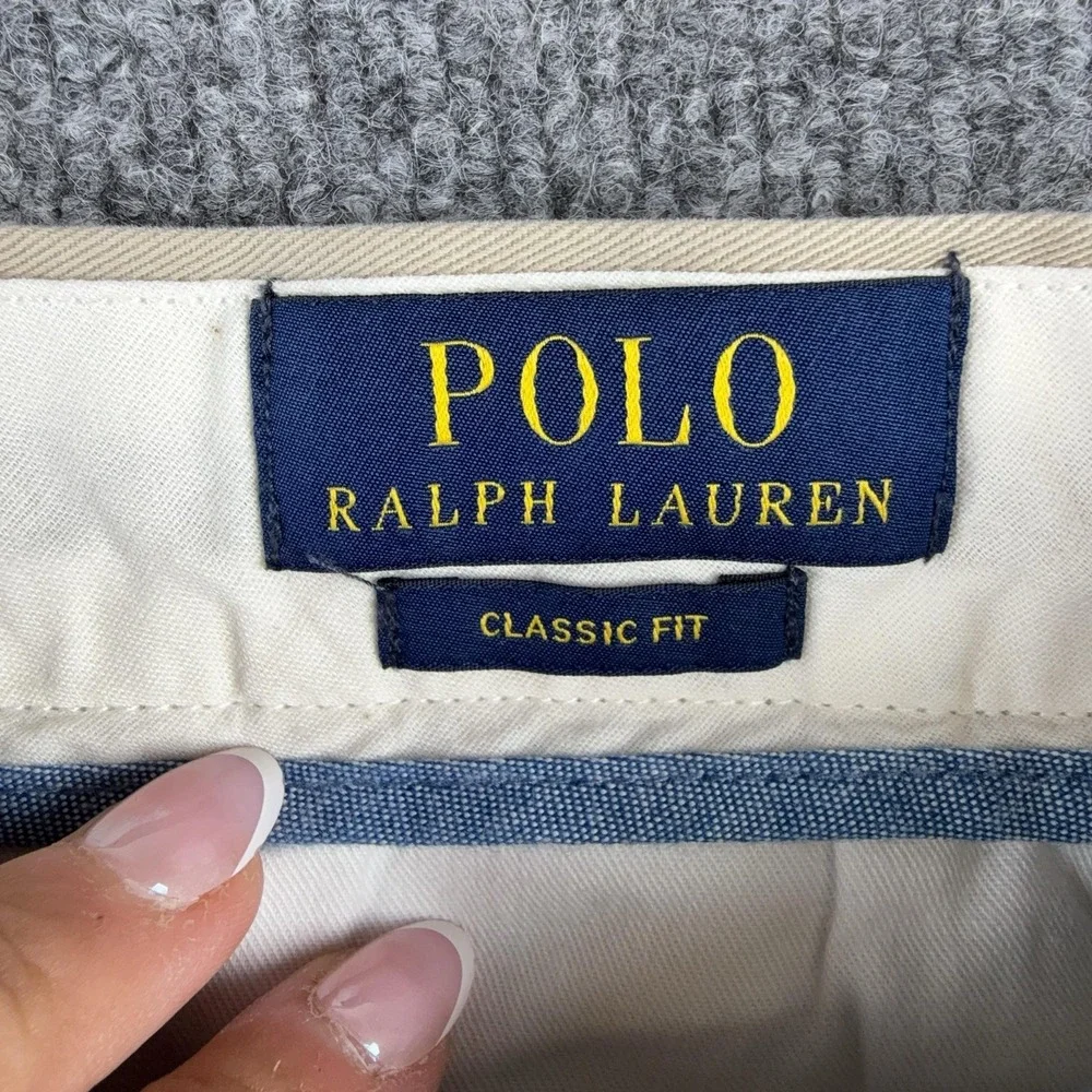Polo Ralph Lauren Pants Mens 34x31 Beige Chino Cotton Classic Fit Casual Khakis